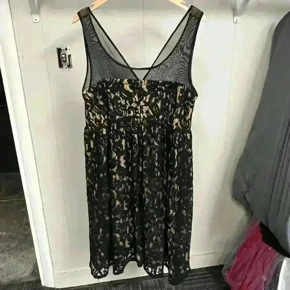 Torrid Black Floral Lace Nylon Sleeveless Dress Size 12 * As IS - Picture 2 of 11